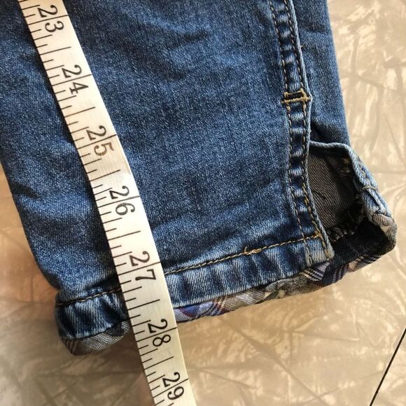 kancan skinny jeans size 9 plaid hem distressed 28 long holes med wash - Picture 12 of 13